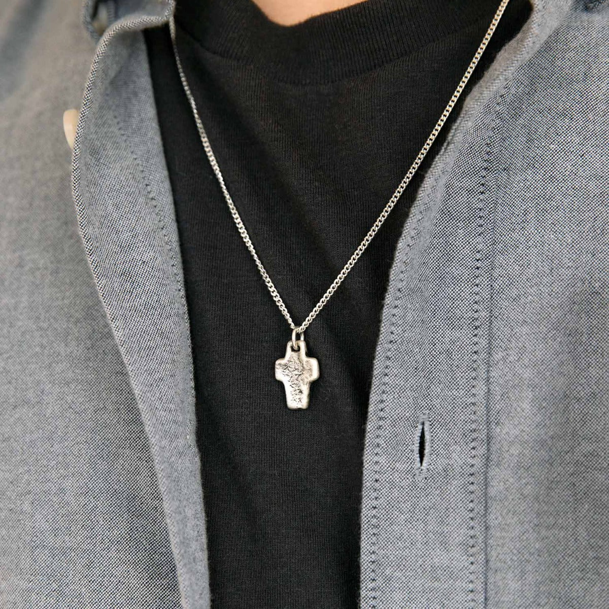 Thrive Silver Cross Necklace (Antiqued Sterling Silver)