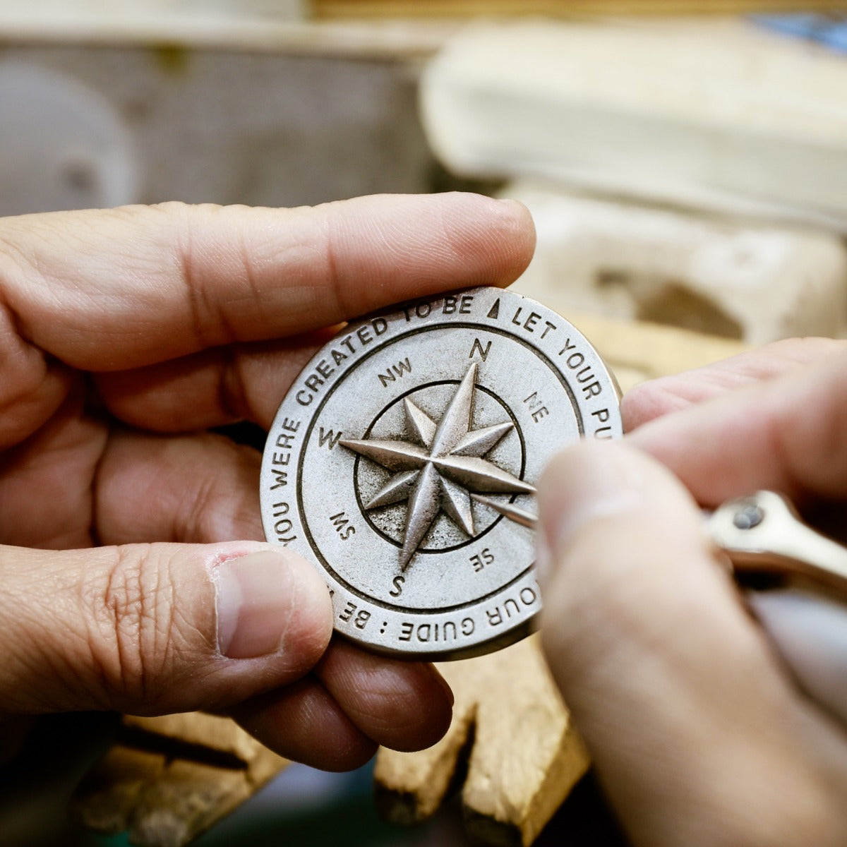 Guiding Compass Paperweight (Pewter)