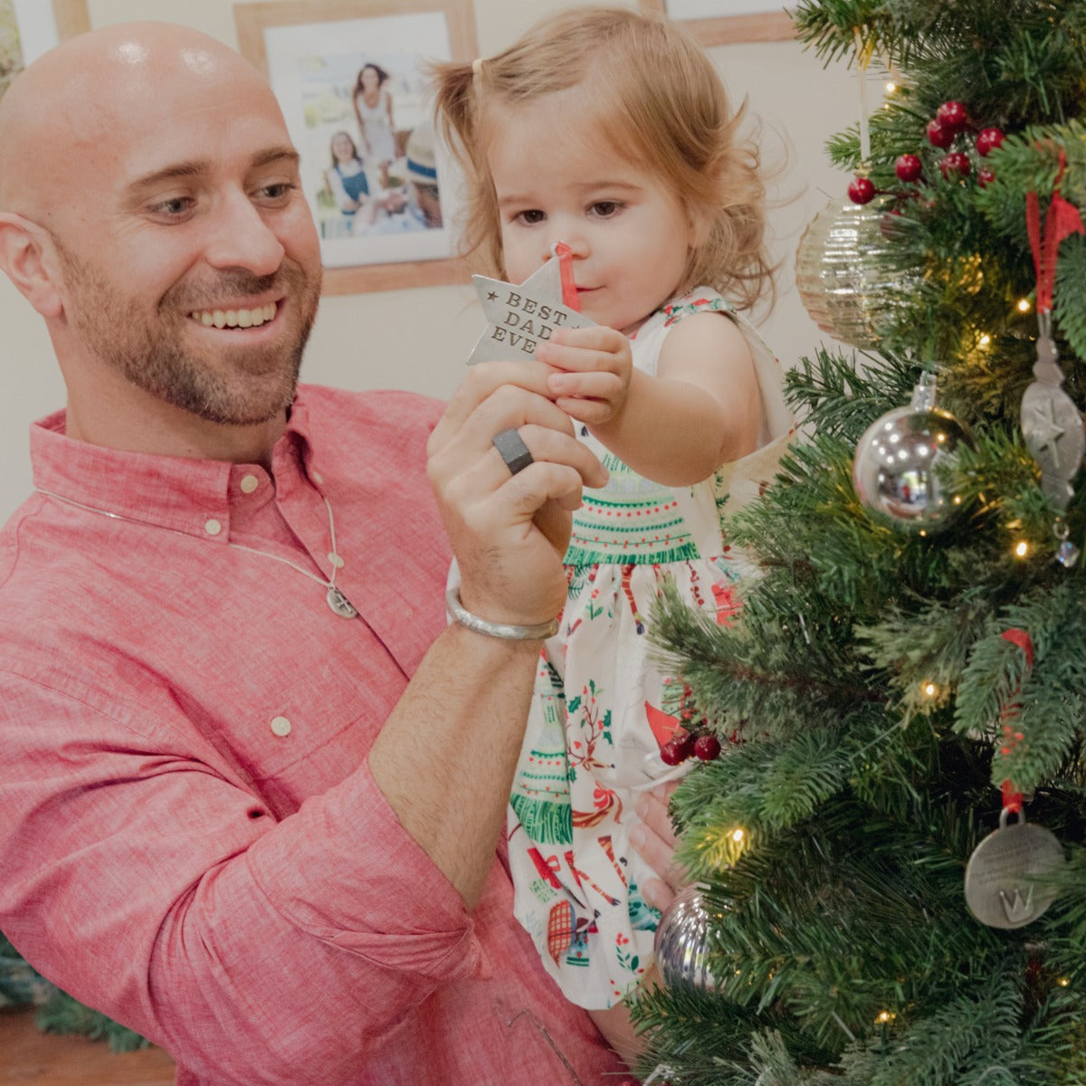 Best Dad Ornament (Pewter)