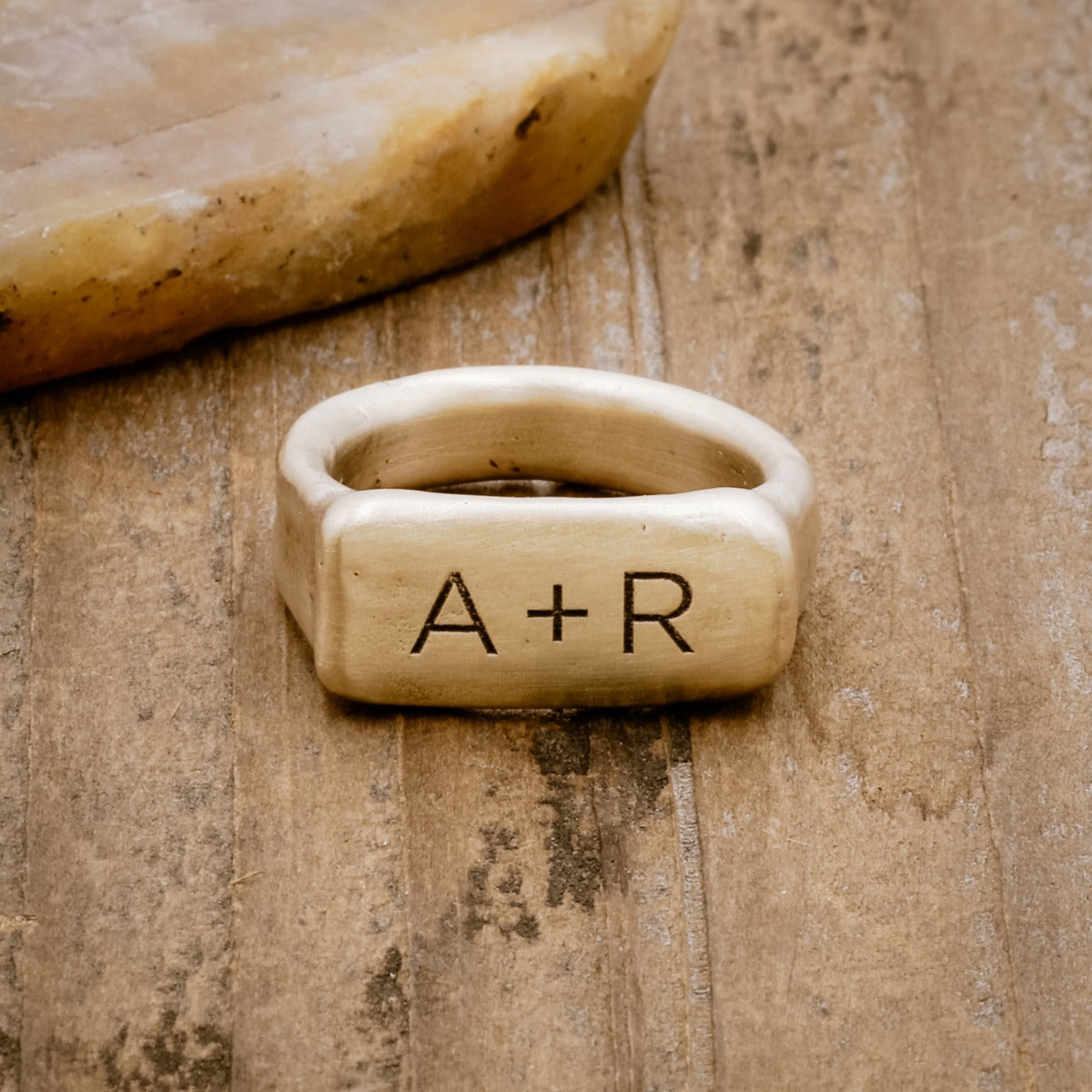 Make Your Mark Signet Ring (9K Solid Gold)