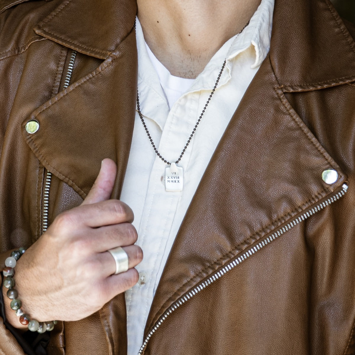 Dog Tag Necklace (Sterling Silver)