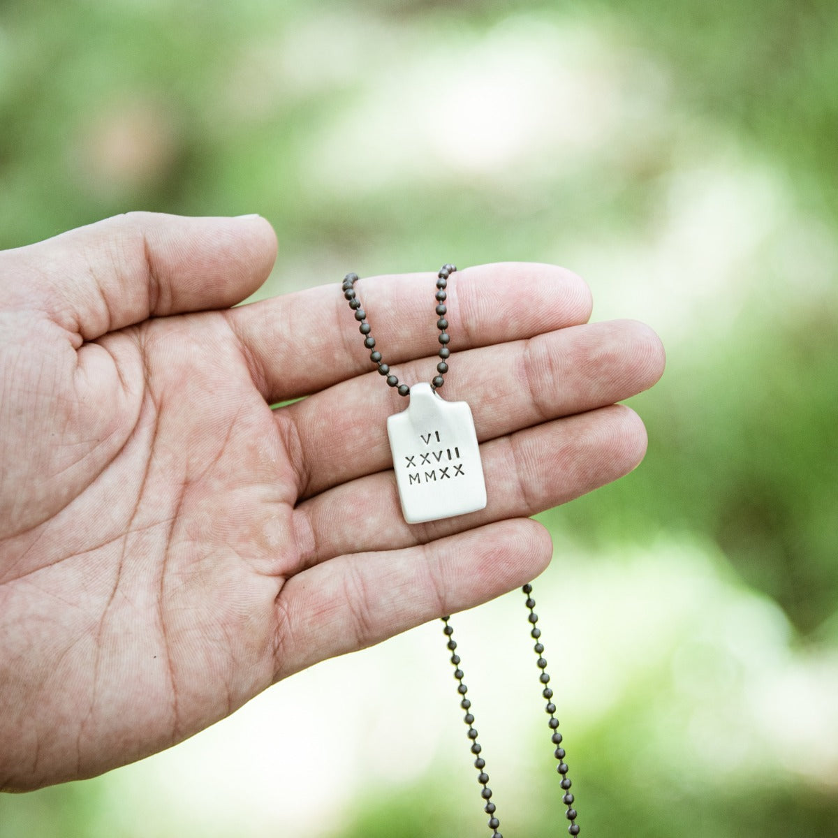 Dog Tag Necklace (Sterling Silver)