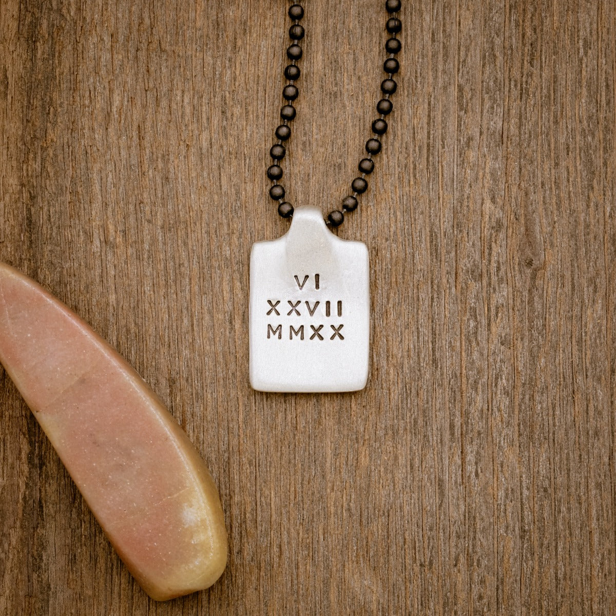 Dog Tag Necklace (Sterling Silver)