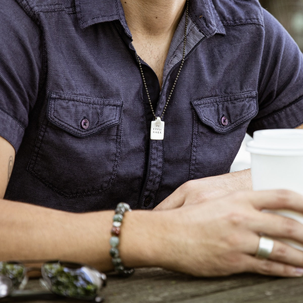 Dog Tag Necklace (Sterling Silver)