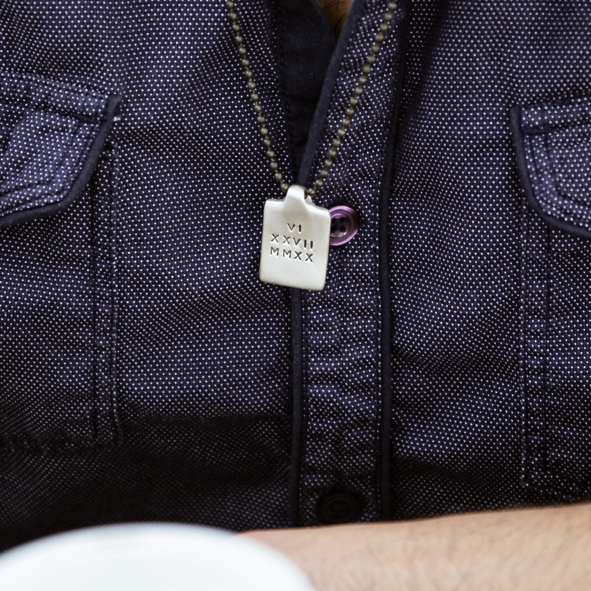 Dog Tag Necklace (Sterling Silver)