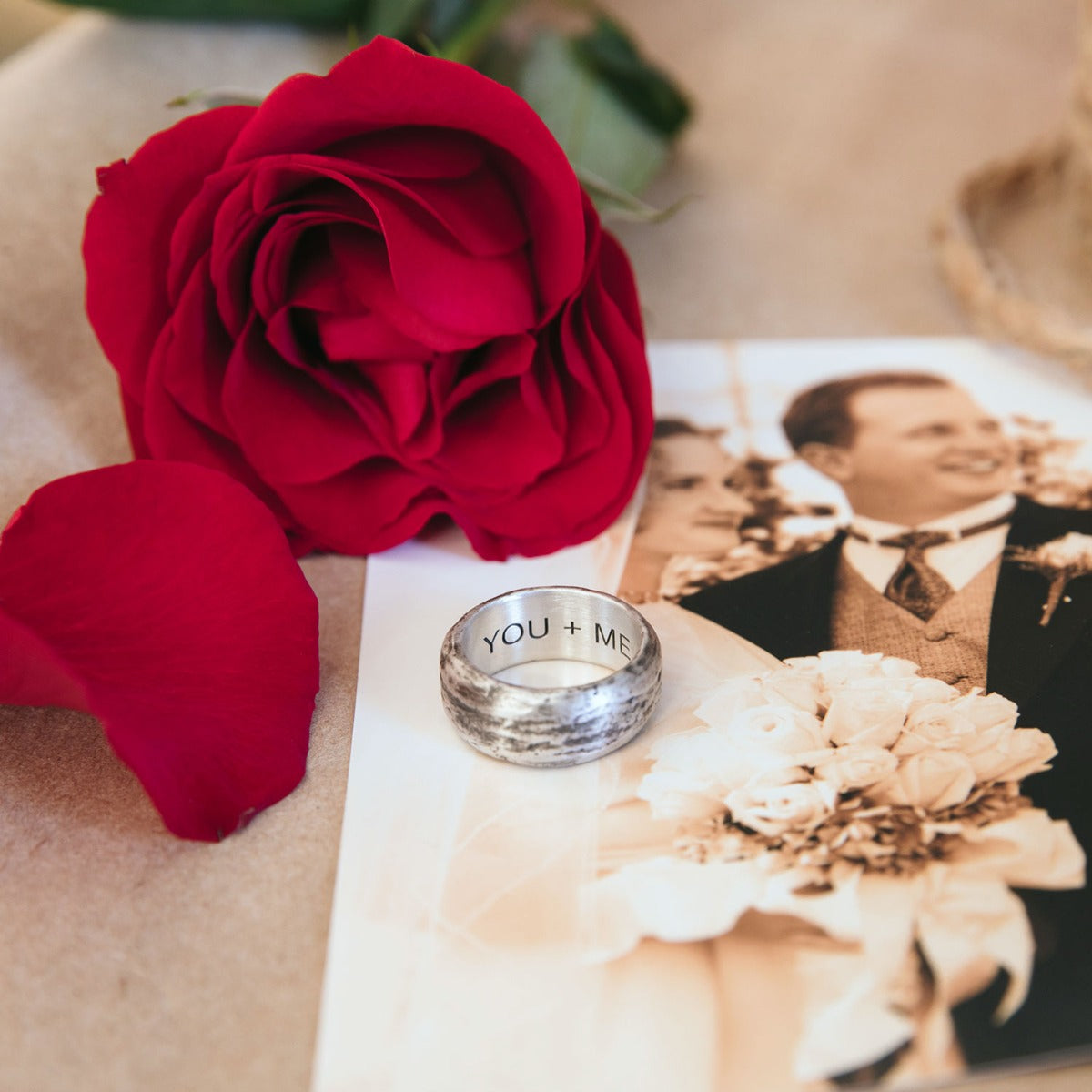 Collide with the Sky Ring (Textured Antiqued Sterling Silver)