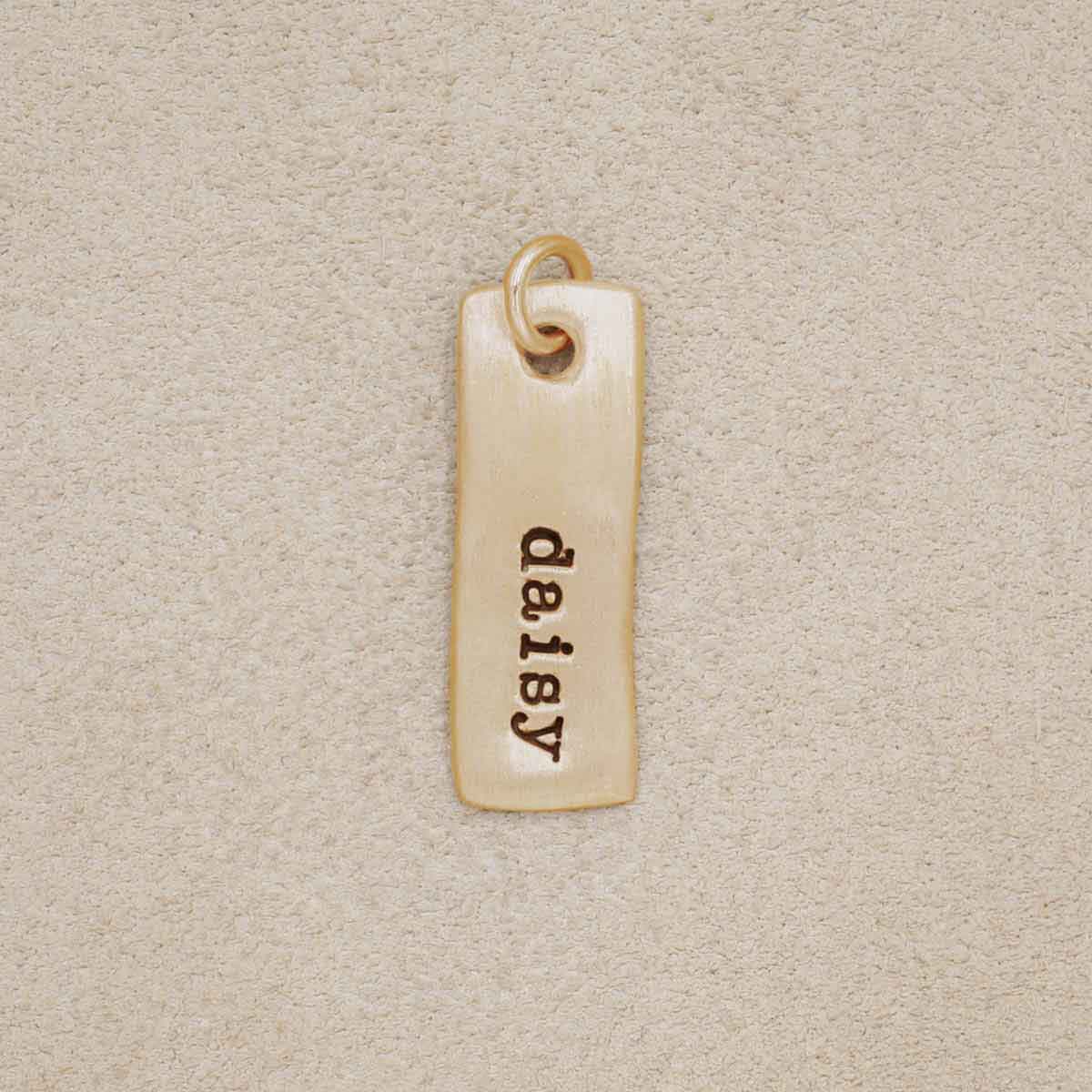Skinny Wavy Tag (9K Solid Gold)