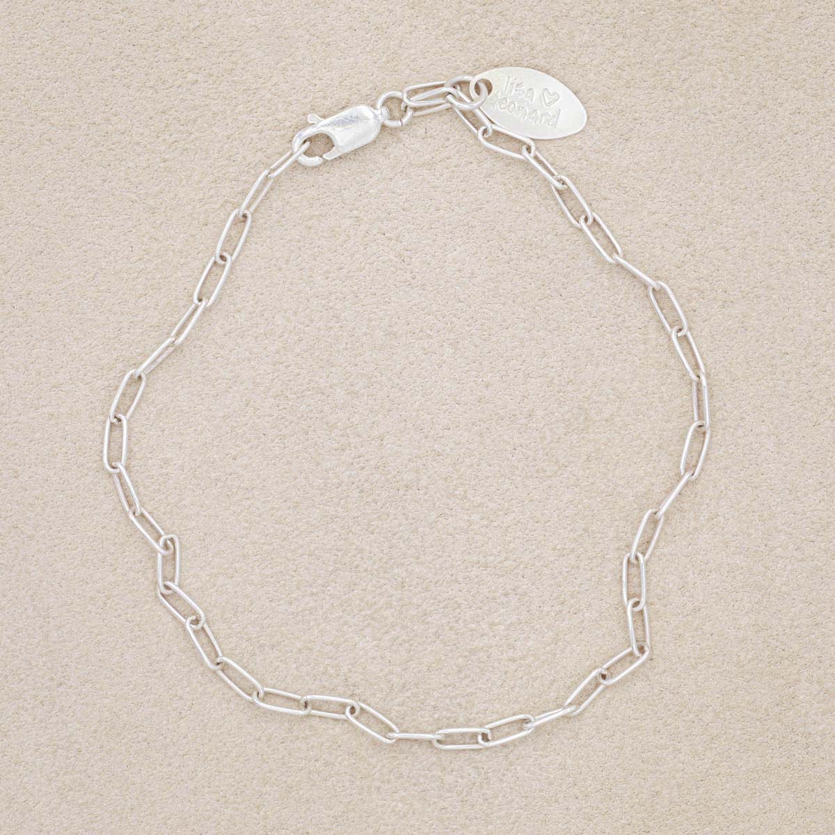 Small Oval Link Bracelet Chain (Sterling Silver)