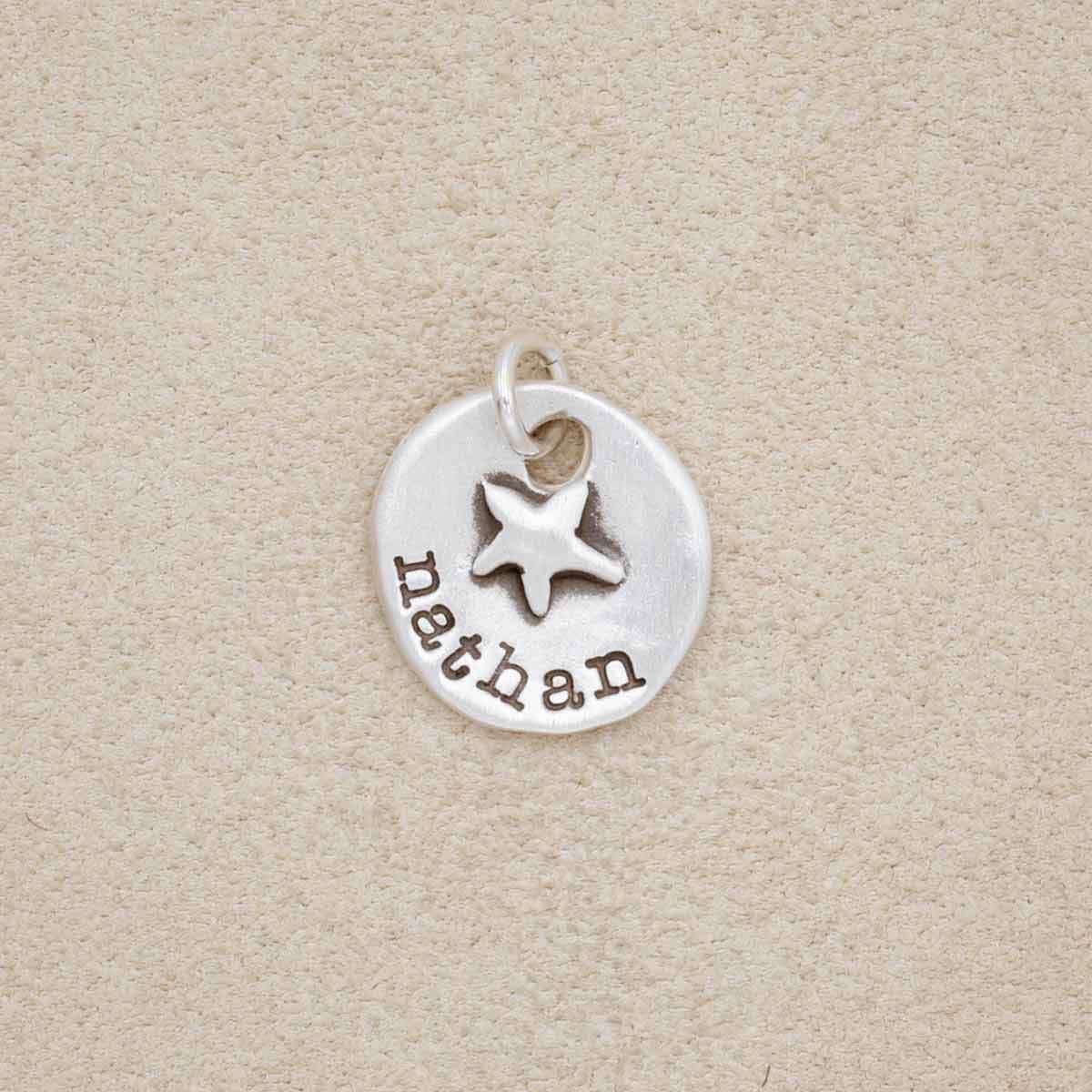 Starry Disc Charm (Sterling Silver)