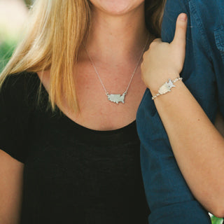 State Of My Heart Necklace (Sterling Silver)
