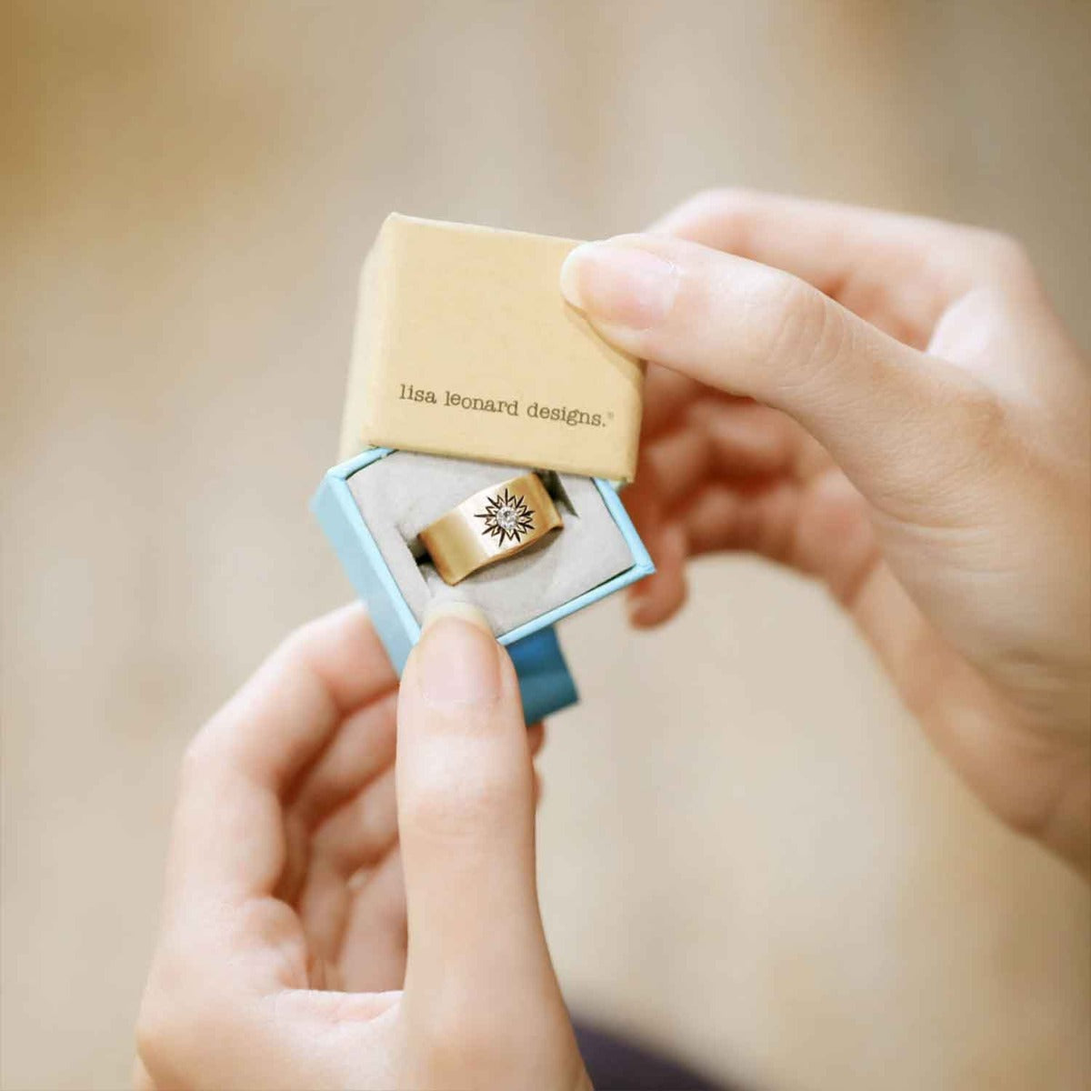 holding gift box
