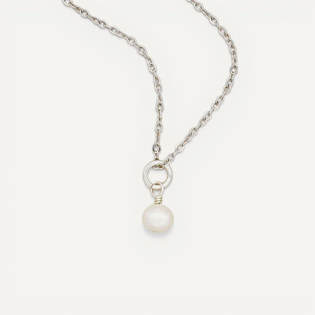 Sweet Dainty Freshwater Pearl Necklace (Sterling Silver)