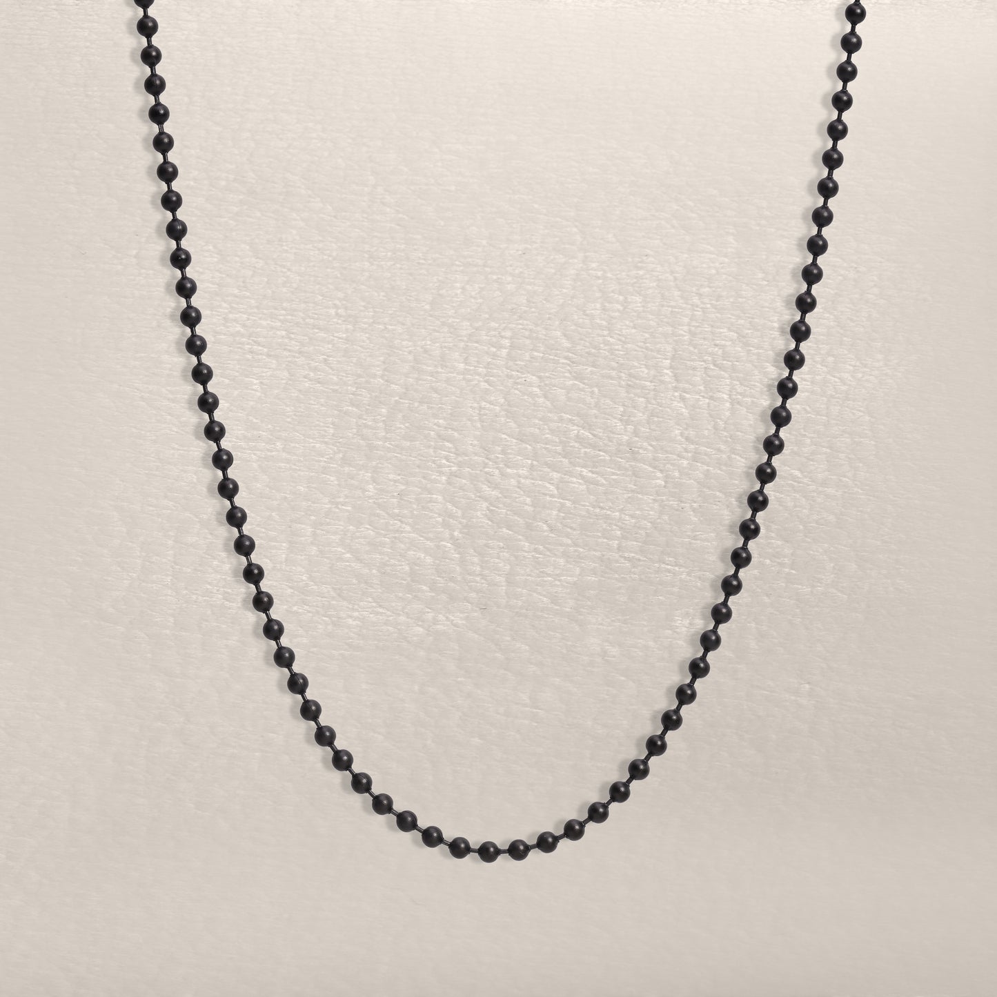24"/ 61 cm Black Ball Chain (Stainless Steel)