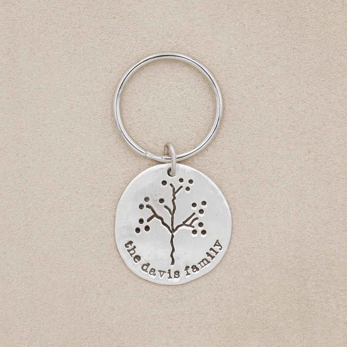 The Original Family Tree Keychain (Sterling Silver)