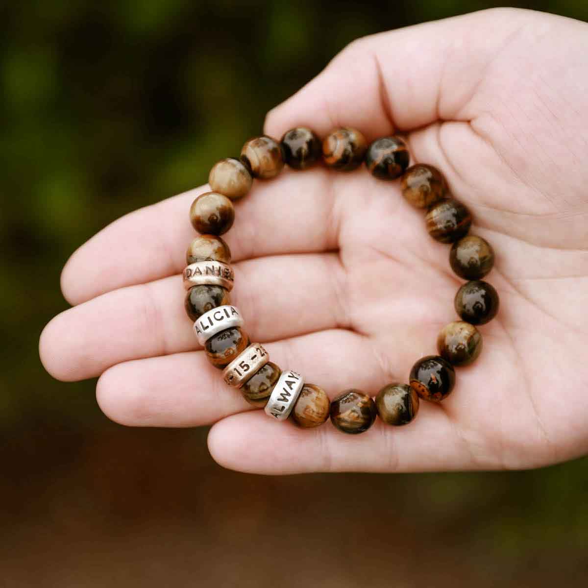 with choice of sterling silver or bronze beads