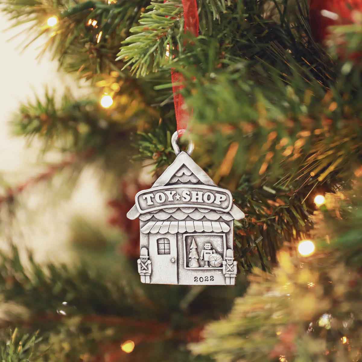 Toy Shop Ornament cast in pewter
