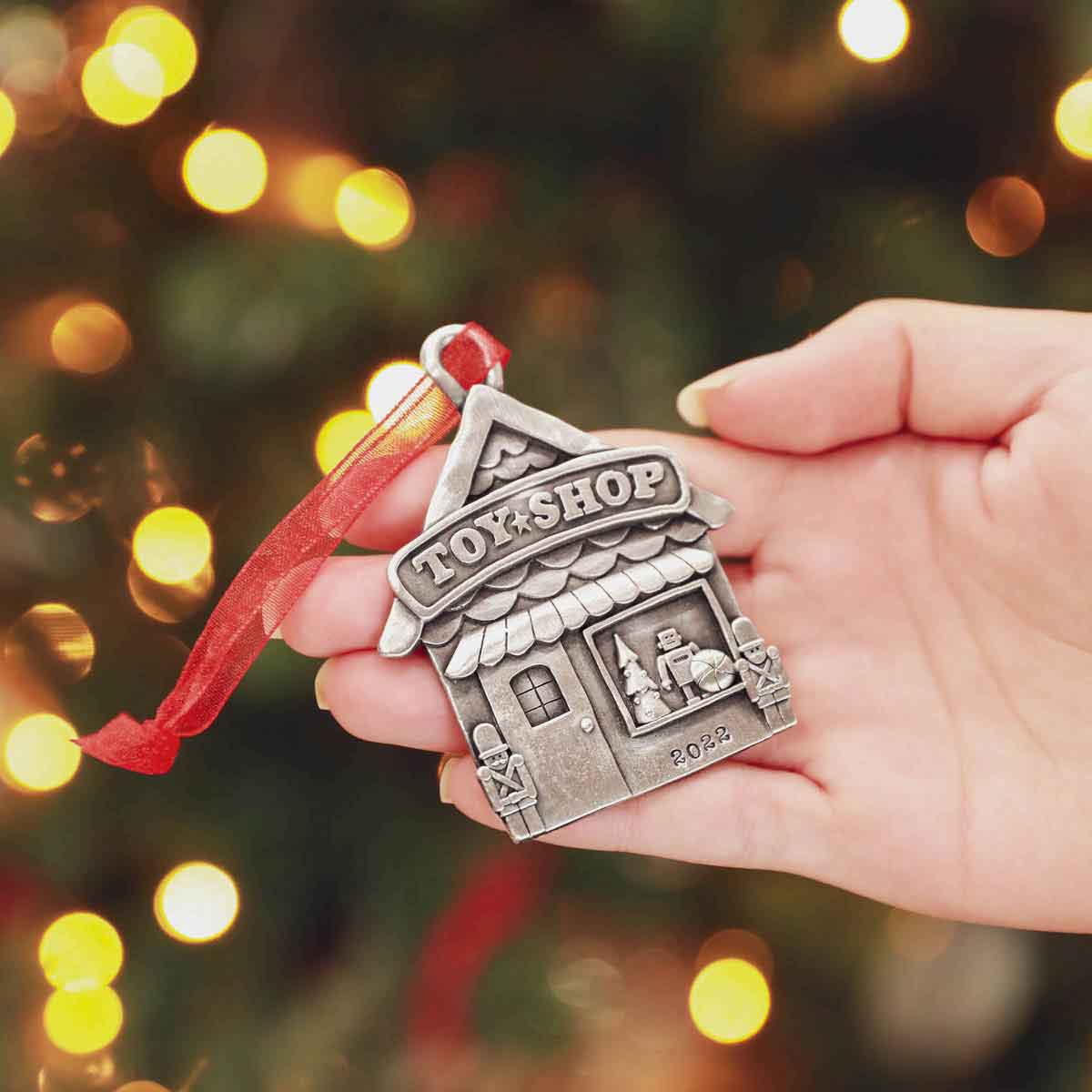 hanging from a Christmas tree