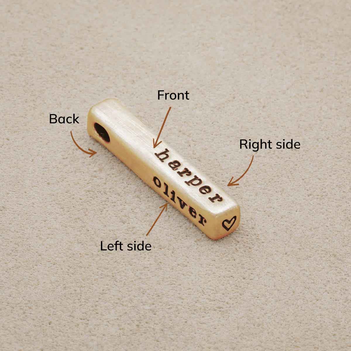 What Matters Most Charm - 4 Sides (14K Solid Gold)