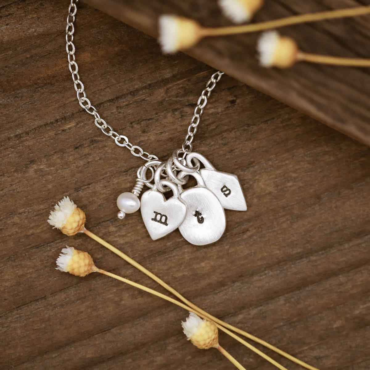 Wild About You Initials Necklace (Sterling Silver)