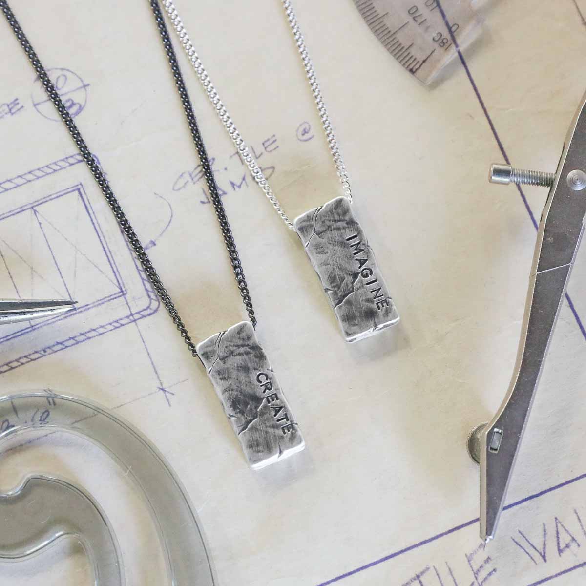 and personalized with a hand-stamped name