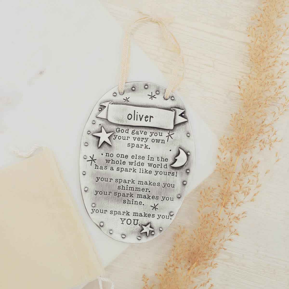 Your Spark Plaque (Pewter)