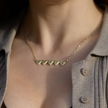 Kindred Hearts Initials Necklace {Gold Plated}