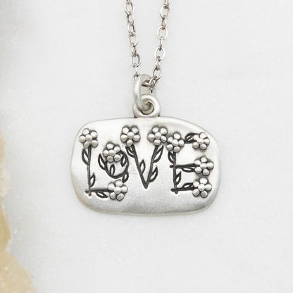 Love and Wildflowers Necklace (Sterling Silver)
