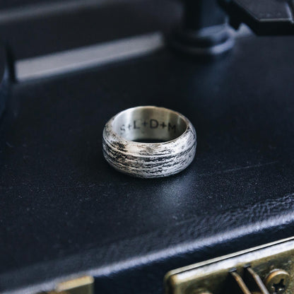 Collide with the Sky Ring (Textured Antiqued Sterling Silver)