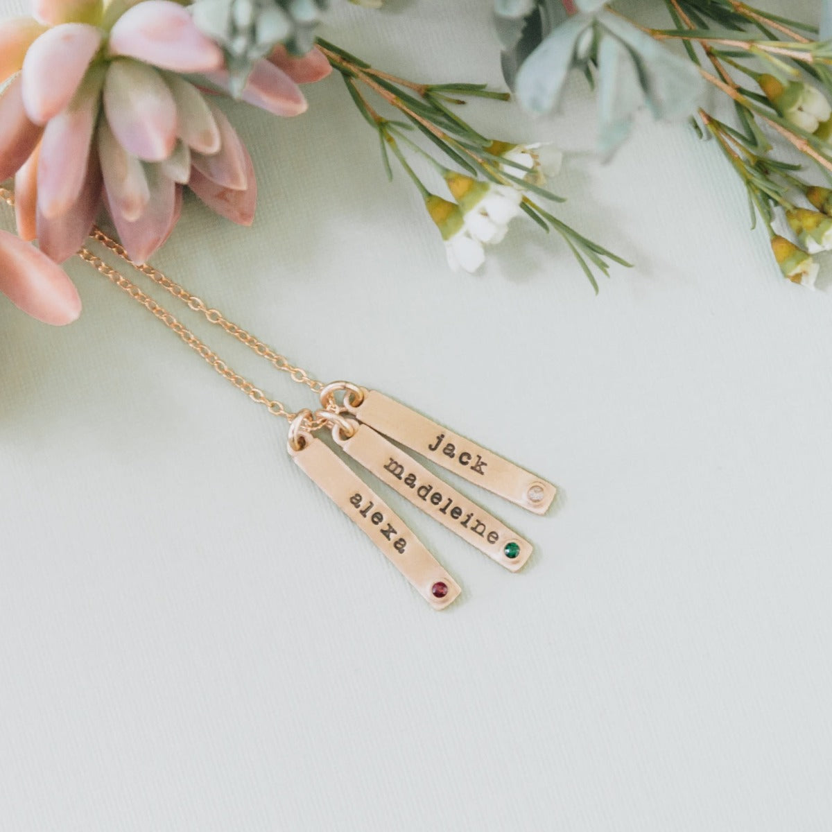 Bezel Birthstone Necklace {14K Yellow Gold}