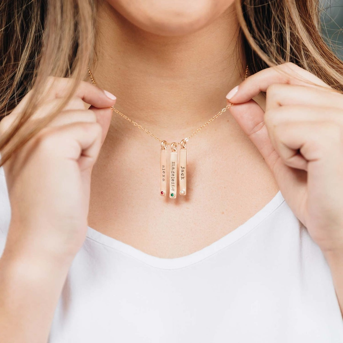 Bezel Birthstone Necklace {14K Yellow Gold}