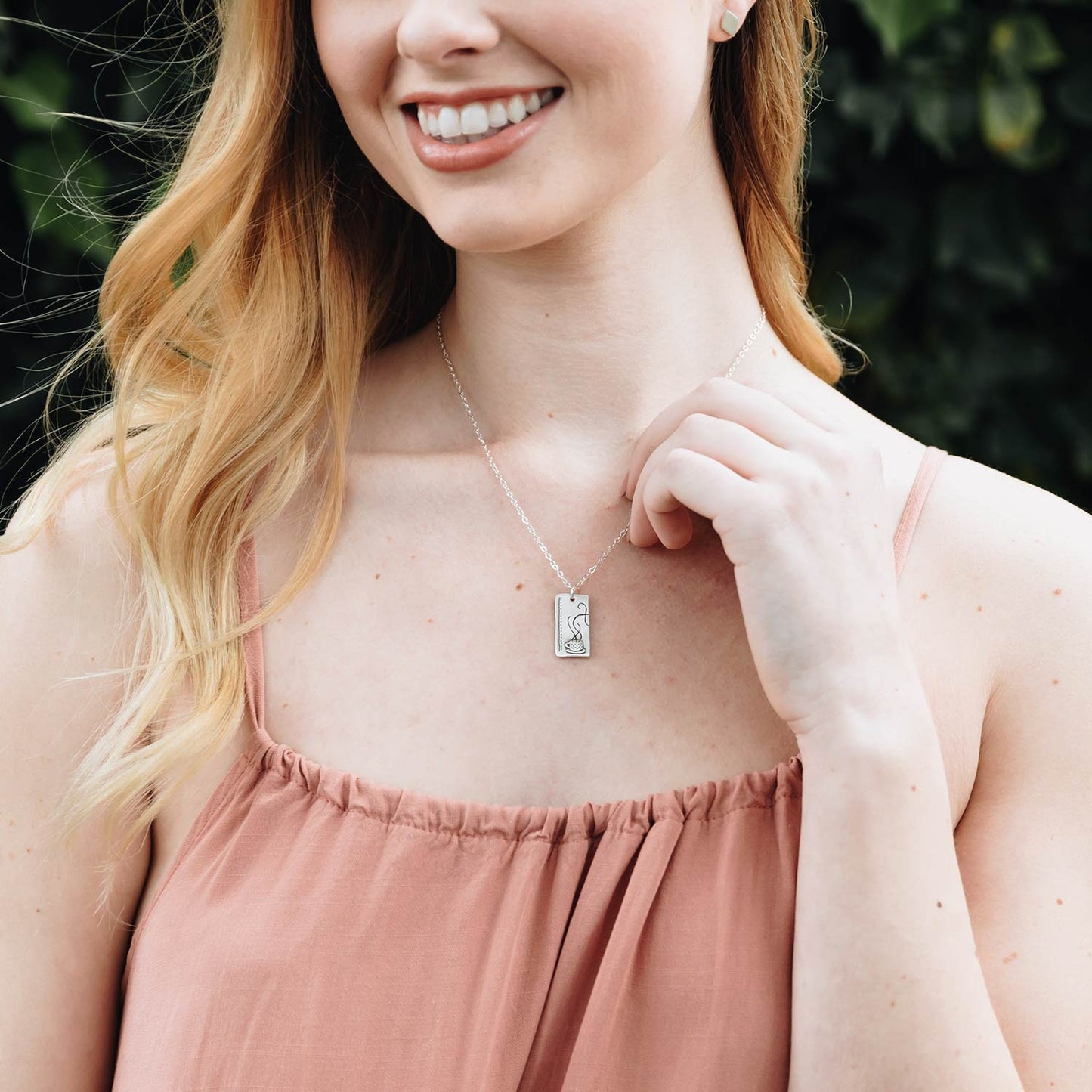 Coffee And Tea Necklace Set (Sterling Silver)
