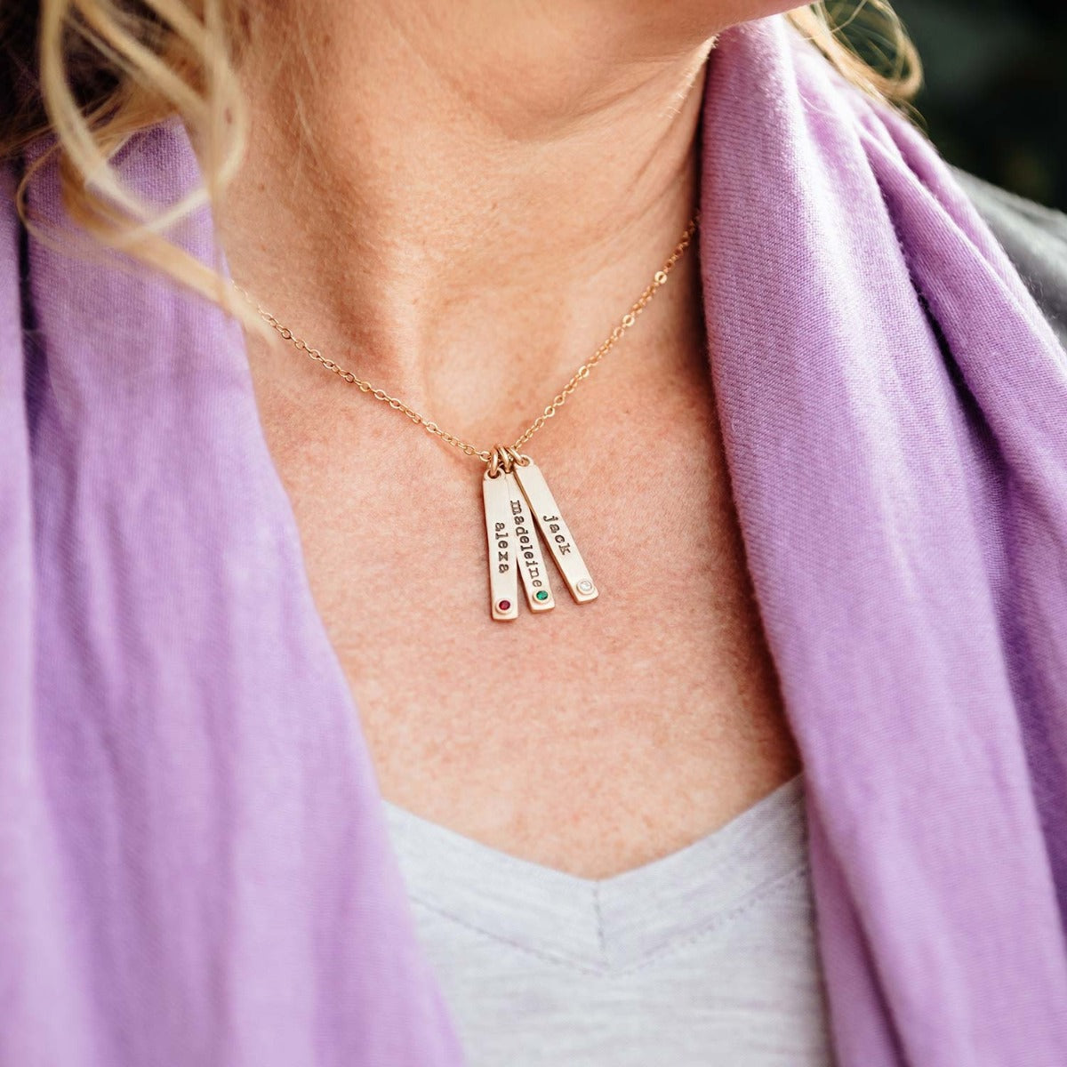 Bezel Birthstone Necklace {14K Yellow Gold}