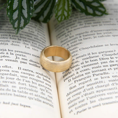 Collide With The Sky Ring [Textured 14K Solid Gold]