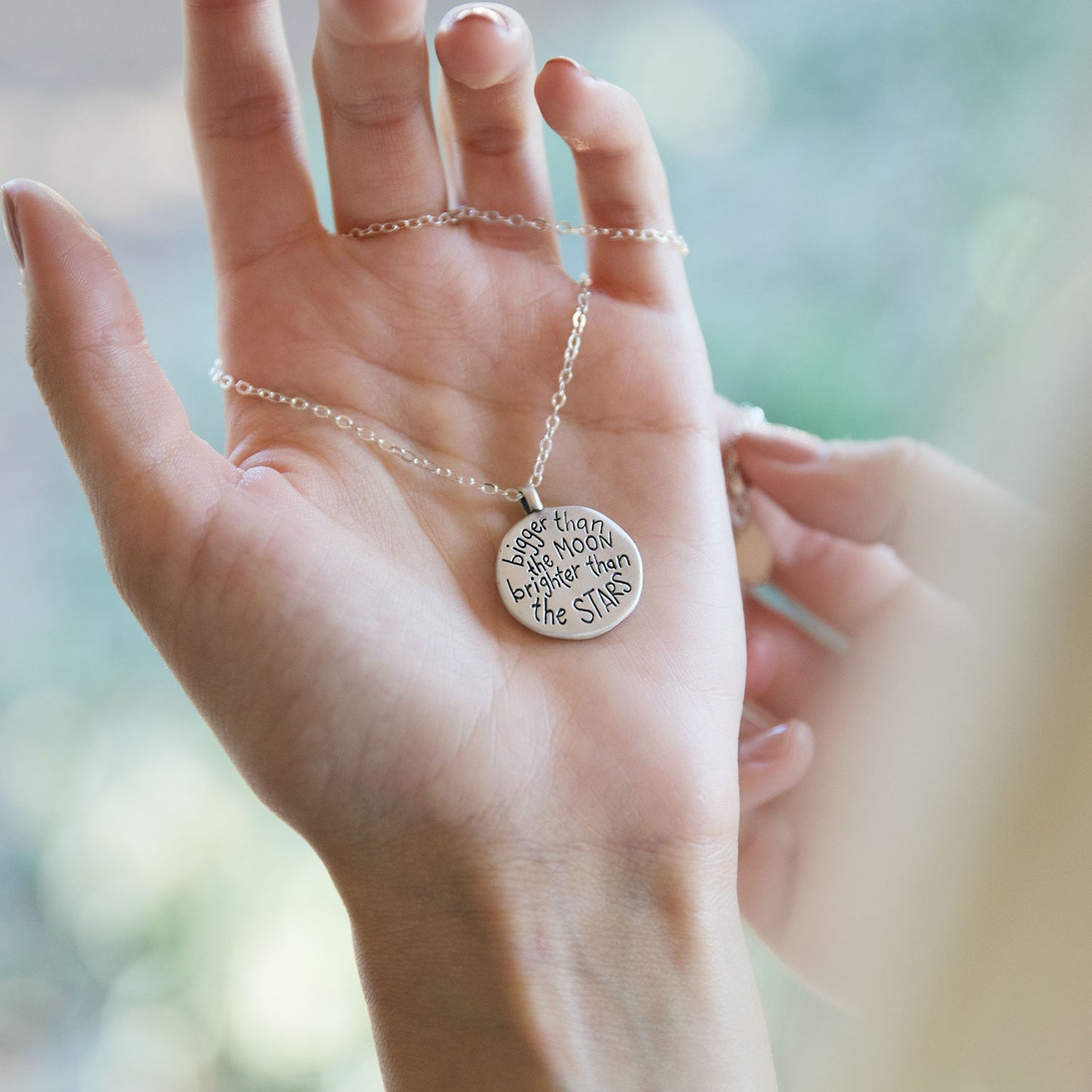 I Love You Moon And Stars Necklace (Sterling Silver)