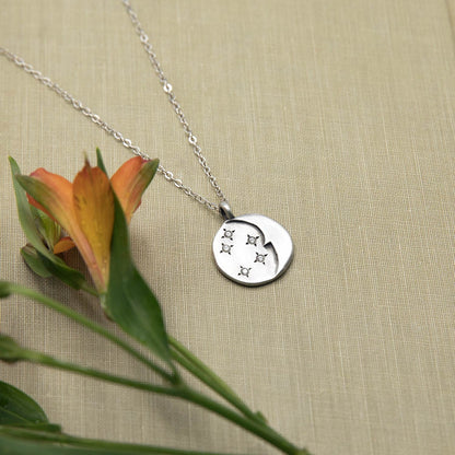 I Love You Moon And Stars Necklace (Sterling Silver)