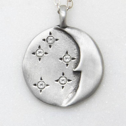 I Love You Moon And Stars Necklace (Sterling Silver)