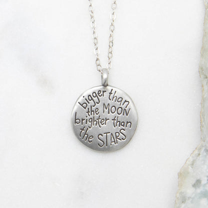 I Love You Moon And Stars Necklace (Sterling Silver)
