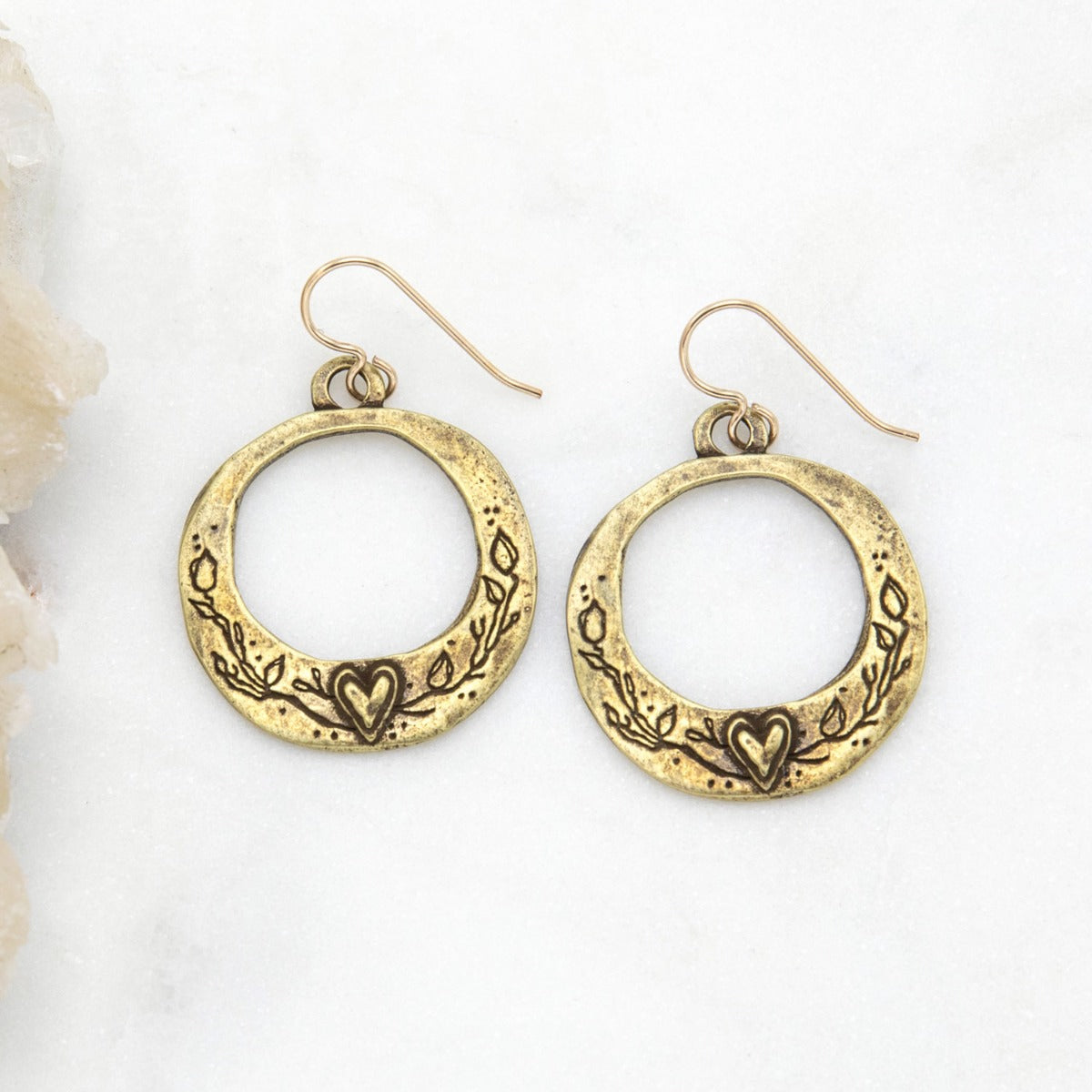 Let Love Grow Hoop Earrings {Gold Plated}