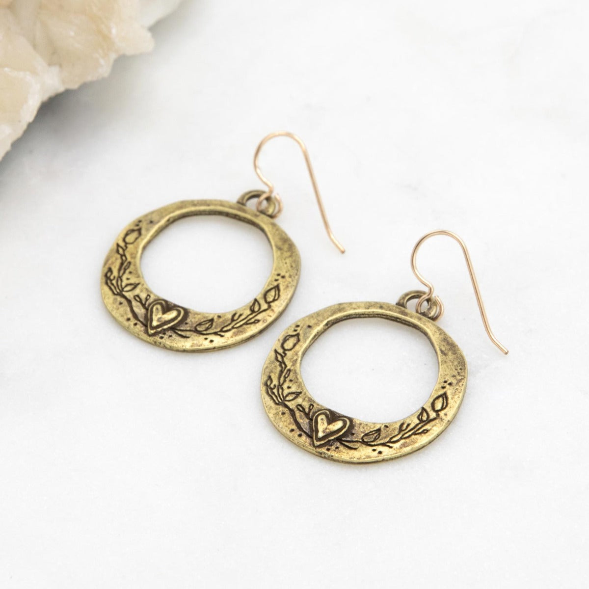 Let Love Grow Hoop Earrings {Gold Plated}