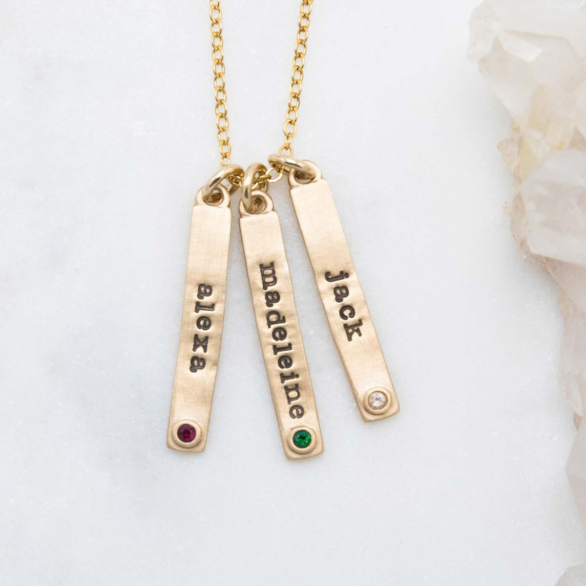 Bezel Birthstone Necklace {14K Yellow Gold}