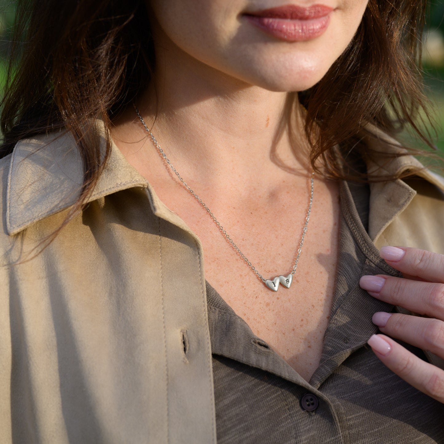 Kindred Hearts  Initials Necklace {Sterling Silver}