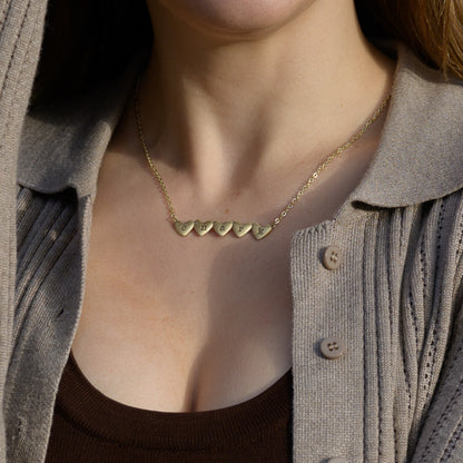 Kindred Hearts Initials Necklace {Gold Plated}