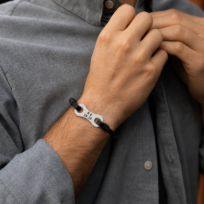 Linked Together Verse Bracelet (Black)