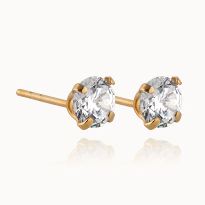 Bright And Clear Earrings (14K Solid Gold)