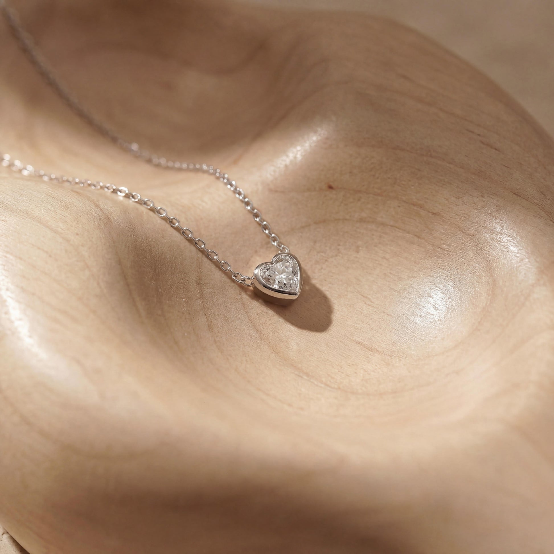 Diamond Glimmer Heart Pendant Necklace (Sterling Silver) - Lisa Leonard Designs