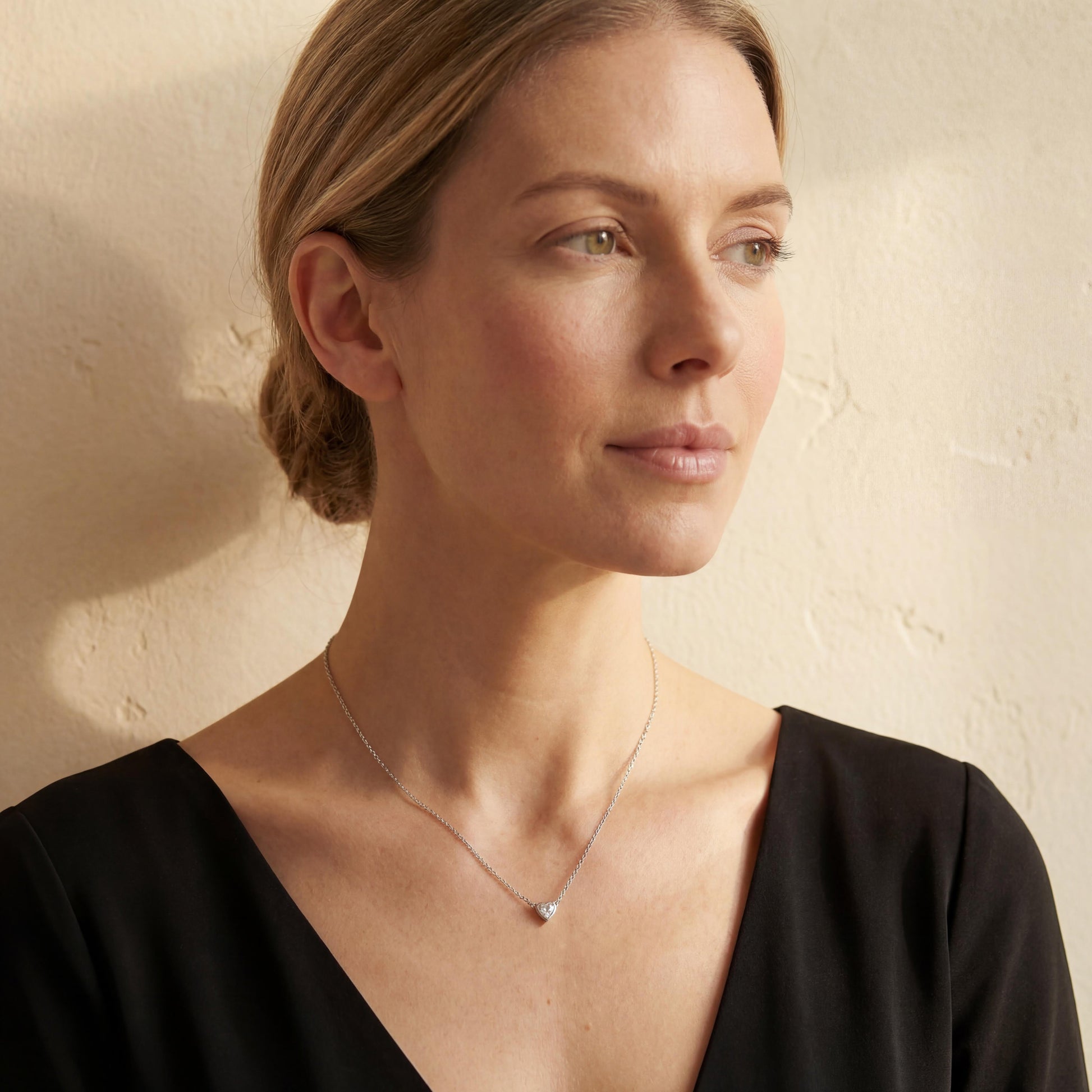 Diamond Glimmer Heart Pendant Necklace (Sterling Silver) - Lisa Leonard Designs