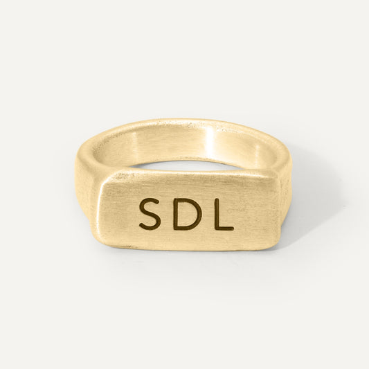Make Your Mark Signet Ring (14K Solid Gold)