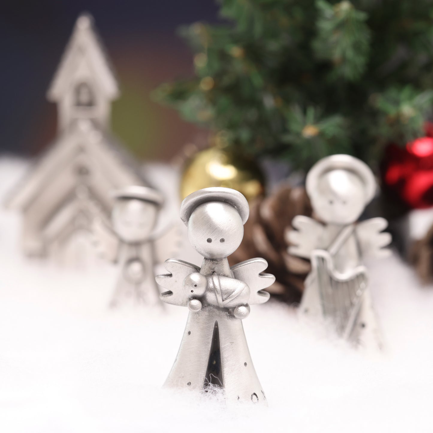 Safely Held Angel With Baby (Pewter)