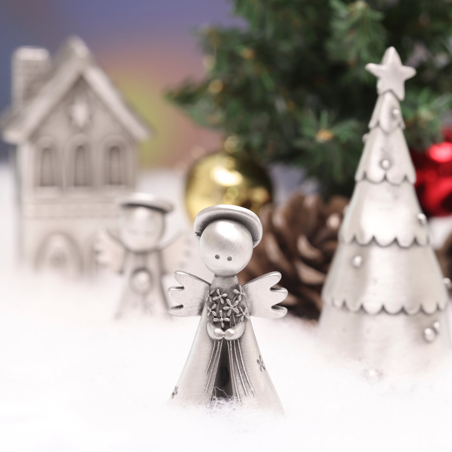 Freshly Picked Angel With Flowers (Pewter)