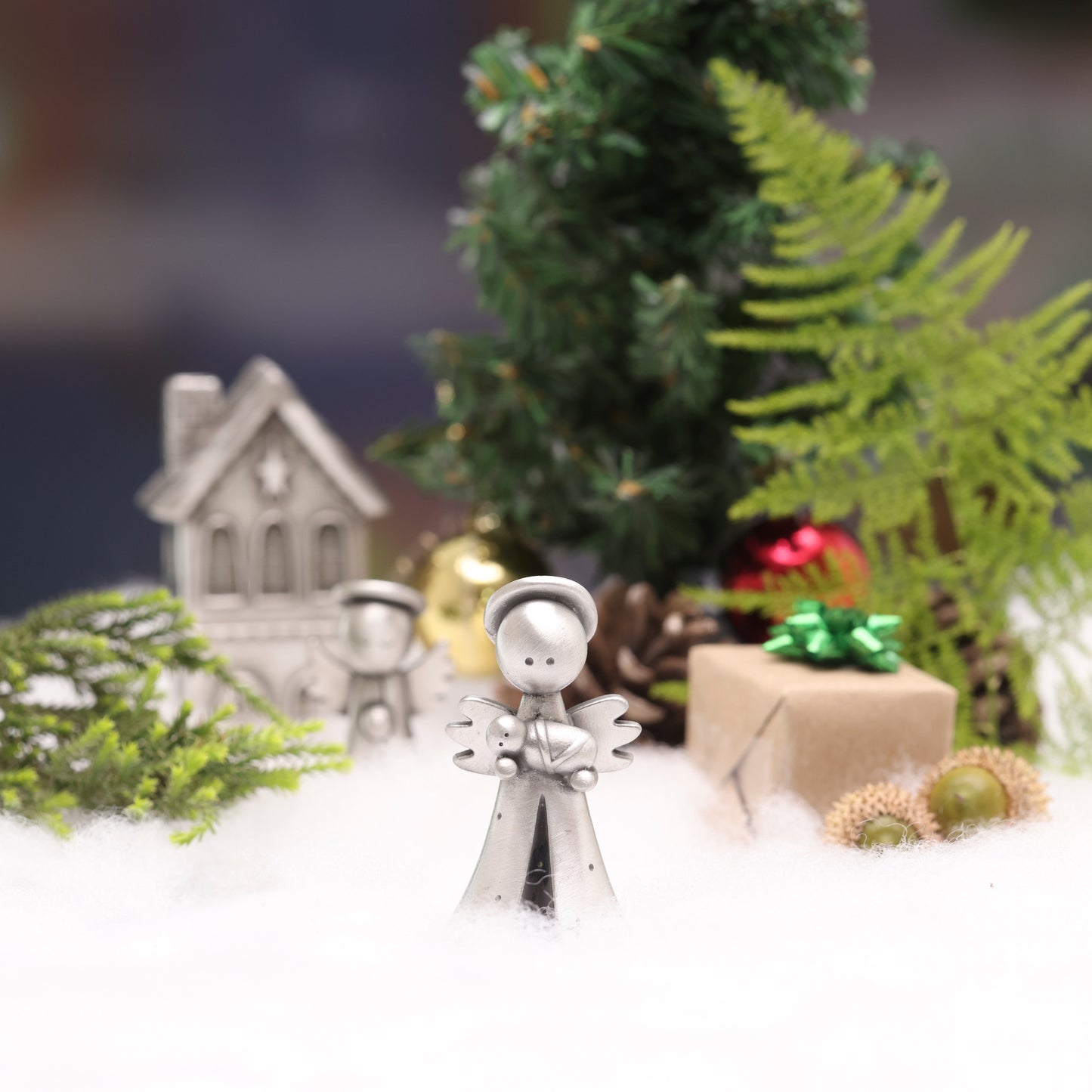 Safely Held Angel With Baby (Pewter)